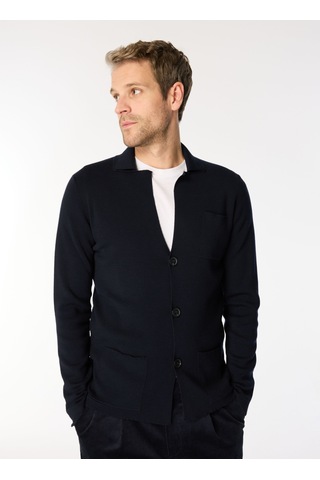 Alpha Studio Lacivert Erkek %100 Yün Slim Fit Ceket Au-7070n Jacket/coat