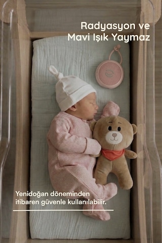 Beyaz Gürültü Cihazı | 33 Sesli, Pışpışlı & Ninnili Ayıcık | 7 Renkli Gece Lambalı Uyku Arkadaşı
