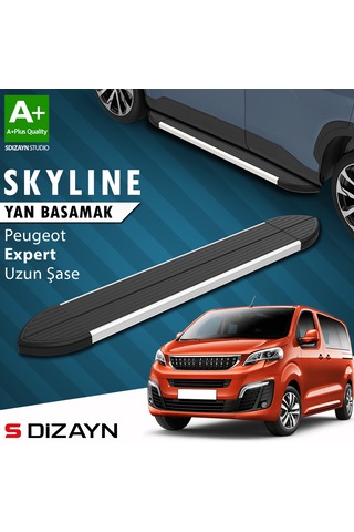 S-dizayn Peugeot Expert 3 Uzun Şase Skyline Aluminyum Yan Basamak 243 Cm 2016 Üzeri A+ Kalite