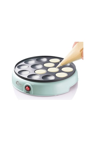 Bestron Retro Poffertjes Maker 800w, Yapışmaz Kaplama, Nane Renkli, Mini Krep Cihazı Mutfak Ekipmanları Çok Renkli
