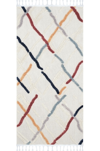 Cool Halı Palazzo Yumuşak Bukle Tezgah Önü Leke Tutmaz Renkli Kabartmalı İskandinav Mutfak Halısı