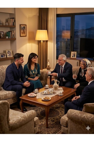 Lexroo Osmanlı Saray Model Gümüş Damat Sunum Seti, 6 Kişilik, Söz Ve Nişan İkramlık, Osmanlı Tarzı