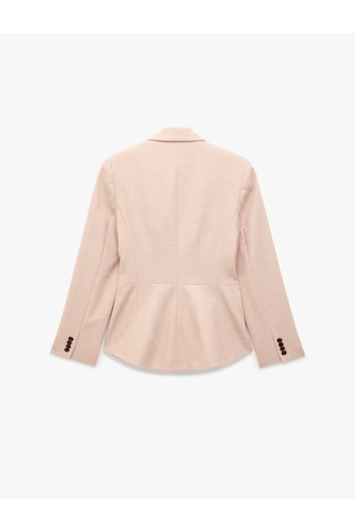 Koton Geniş Yaka Cep Detaylı Düğmeli Blazer Ceket Pembe 7wak50042uw Gül