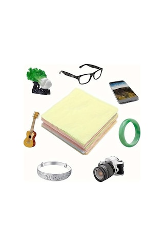 Fochsia 50 Parça Süet Gözlük Temizleyici Mikrofiber Lens Cep Telefonu Ekranı Temizleme Bezi