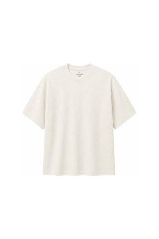 Ranud Erkek Oversize Fit 2'li Tişört Paketi,%100 Pamuk, Yumuşak Fırçalı Kumaş, Oeko-tex Sertifikalı Ekru + Beyaz