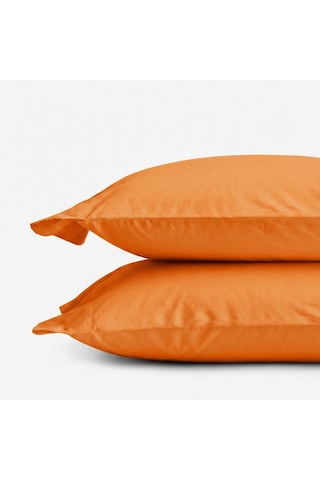 Prime Sleeks %100 Pamuk Yastık Kılıfı 2 Adet - Turuncu - 50x70cm Turuncu