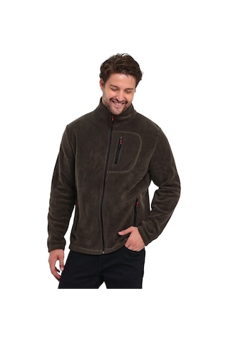 Genius Store Tam Fermuarlı 3 Cepli Tactical Outdoor Erkek Polar Ceket Haki