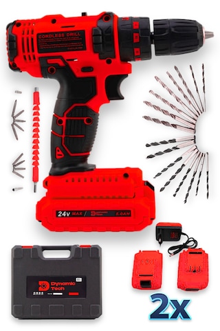 Dynamic Tech DT-417 Çift Akülü Şarjlı Darbeli Matkap