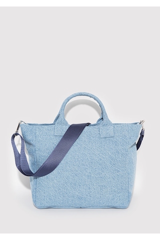 Mavi - Mavi Logo Denim Tote Çanta 1913377-82770 Açık Mavi