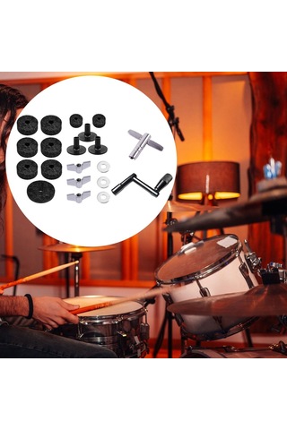 Homyl 20x Zil Keçeleri Rondelaları Eklenti Tambur Yedek Siyah