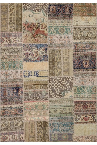 Iskandinav Tarzı Patchwork Halı 160x230 Cm - 6288