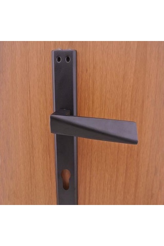 Prizma Mat Siyah Aynalı Kapı Kolu