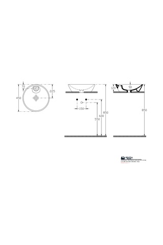 İsvea Sistemay Soft Tezgahüstü Lavabo Çap 45 CM 10Sy65045Sv