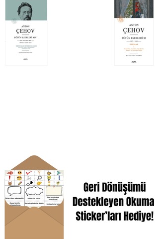 Anton Çehov Bütün Eserleri 14 Ciltli + Anton Çehov Bütün Eserleri 11 + Okuma Sticker'ları