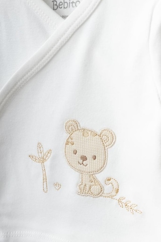 Bebitof %100 Pamuk Sevimli Kaplan Desenli 10 Parça Kutulu Yenidoğan Hastane Çıkışı Zıbın Seti Bbtf.ekr.20106.3 Ekru