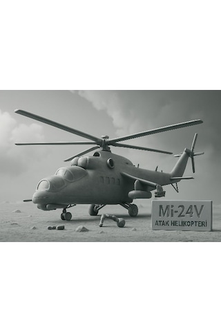 Mi-24v Helikopter Kit Card - Eğitici Oyuncak