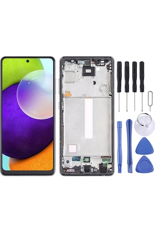 Samsung Galaxy Sm Uyumlu -a525 A52 Ekran Lcd Dokunmatik Full Çıtalı Tam Boyut Oled-sm-a525-lcd-siyah