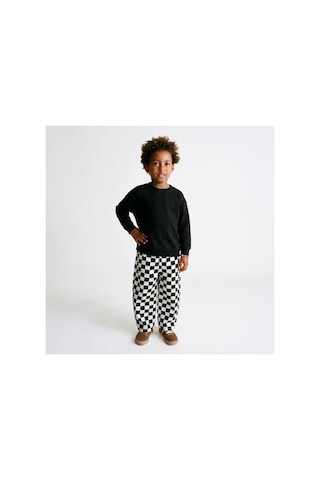 Poala Kids Siyah Uzun Kol Basic Tshirt
