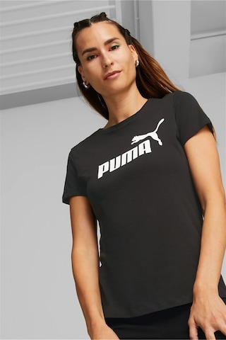Puma Ess Logo Tee Kadın Siyah T-shirt 586774-01