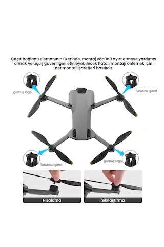 Teknoroket Djı Mini 5 Pro Uyumlu Oem Yedek Pervane Seti 4 Adet