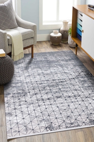 Parlak Saten Dokulu Poem Bambu Tuşe Modern Trend Halı Pm06 Antrasit Gri-krem Parlak Saten Dokulu Poem Bambu Tuşe Modern Trend Halı Pm06 Antrasit Gri-krem