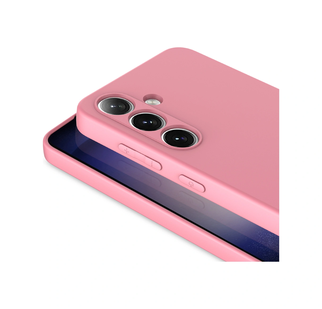 Samsung Galaxy Uyumlu S25 Kılıf Lansman İçi Kadife Kamera Korumalı Mara Silikon Kılıf - Pembe Pembe