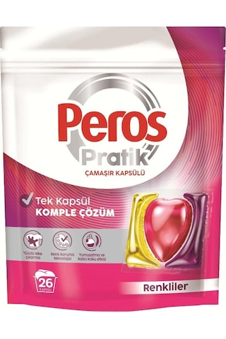 Peros Pratik Matik Çamaşır Deterjanı Kapsülü - Tableti 78 Adet 3pk 26 Karma Set