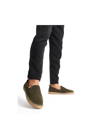 Mubiano Hakiki Deri Summer Erkek Jüt Taban Haki Süet Espadril & Loafer -mssr1120-hk Haki
