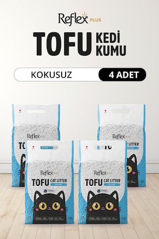 Reflex Plus Kokusuz Tofu Kedi Kumu 7l X 4 Adet