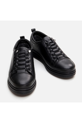 Hotiç Hakiki Deri Siyah Kadın Spor Ayakkabı 01ayh294540a100 Siyah