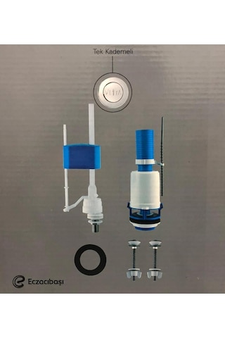 Vitra 330B1314 Tek Basmalı Rezervuar İç Takımı Mavi