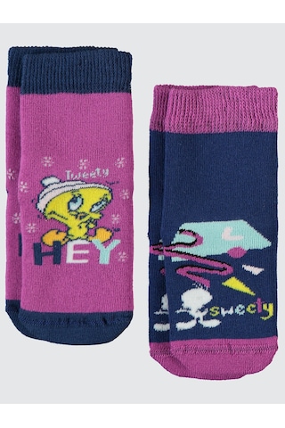 Tweety Havlu 0-24 Ay Bebek Kız Çorap Set Çok Renkli