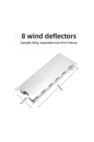 Katlanır Gaz Ocağı Rüzgar Kalkanı Rüzgar Geçirmez Hava Deflektörü Kasetli Ocak Rüzgar Kalkanı Kamp Aletleri Diğer