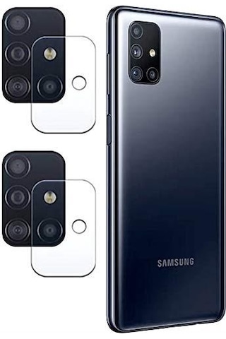 Ecrmobıle Samsung Uyumlu M51 Nano Cam Kamera Lens Koruyucu 2 Adet