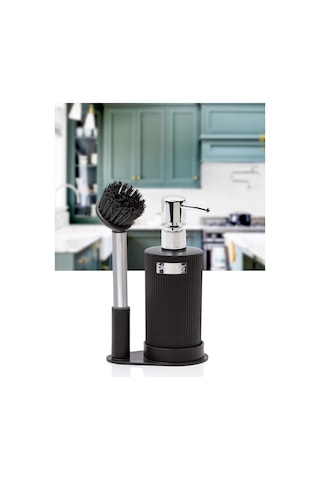 Okyanus Home Fırçalı Sıvı Sabunluk Siyah