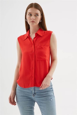 Fashion Friends Kolsuz Kırmızı Kadın Gömlek 25y0382k1 Kırmızı