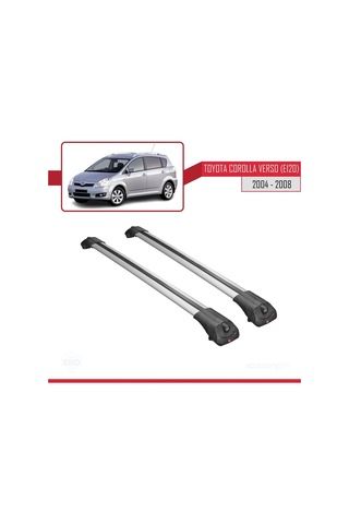 Toyota Corolla Verso E120 2004-2008 Arası İle Uyumlu Ace-1 Ara Atkı Tavan Barı Gri