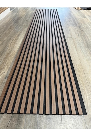 Akustik Ahşap Duvar Paneli Lambiri Açık Ceviz 60 280 Cm