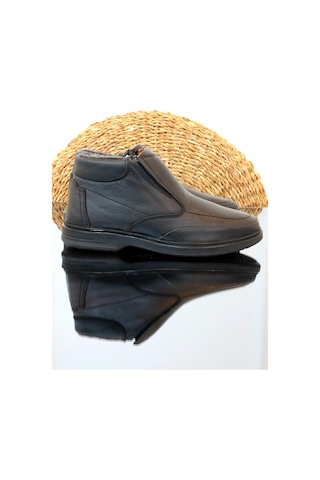 Konfores 391 Hakiki Deri Anatomik Erkek Bot - Siyah - 40 Siyah