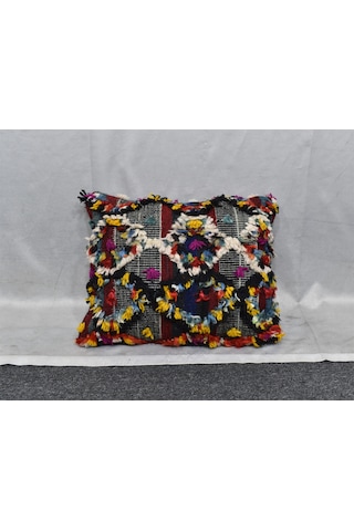 Zehra Abla Halı Yeni El Dokuma Dekoratif Kilim Kırlent Yastık Kılıfı 6908 Çok Renkli