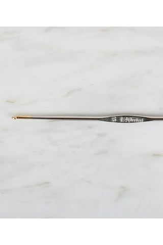 Abarta Yabalı Altın Uçlu Metal Saplı Dantel Tığ Numara Seçenekleri No 6 - 1,4 Mm