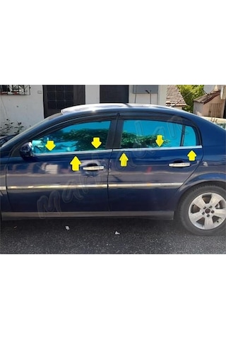 Db Chrome Opel Vectra C Cam Çıtası Nikelajı 2002-2009 4 Parça  P.Ç