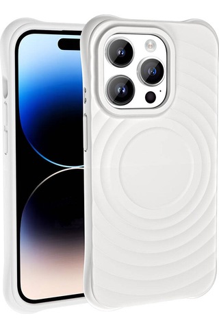 Apple Uyumlu iPhone 14 Pro Max M-safe Şarj Özellikli Airbagli Mat Görünümlü Zore Hepi Kapak Pembe Açık
