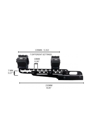 Konus Çap: 30 Mm Ve 25 Mm Dampa Dürbün Ayağı Siyah 36003133