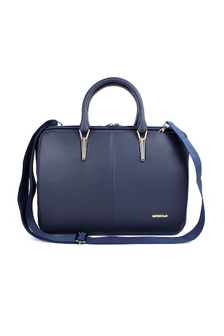 Kadın Lacivert İpad Notebook 13 & 14 İnç Laptop Ve Evrak Çantası Lacivert