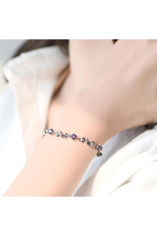 Mor Kırmızı Fasulye Ametist Bileklikler Modaya Uygun Ve Basittir