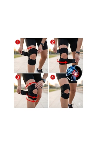 Çiftli Paket Patella Destekli Ortopedik Sporcu Dizliği - Fitness Ve Koşu İçin