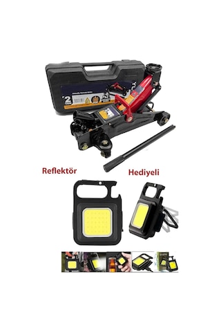 2,5 Tona Kadar Arabalı Tekerlekli Hidrolik Kriko Çelik Malzeme