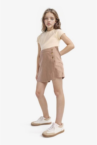 DeFacto Kız Çocuk Gabardin Şort Etek D9305A825SMBN551 Kahve