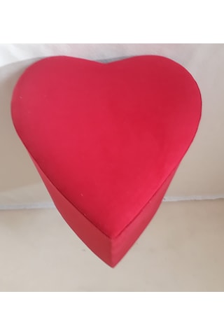 Nesilhomee-Ticaret Silinebilir Kumaş Kalpli Puf